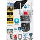 Ultimate 10x Optik Zoom V380 Pro RX-59G 10MP (5+5) 2 Kameralı UltraHD 4G Güneş Enerjili Güvenlik Kamerası
