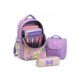 Ultımate Bag Okul Çantası 3Lü Set Okul Çantası İthal Lüx Okul Çantası Komple Astarlı Su Geçirmez Çanta+Beslenme+Kalemlik Nakışlı Baskı