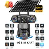 Ultimate Blm-77 6mp (3+3) 2 Kameralı 3 Ekranlı Ultrahd 4g Güneş Enerjili Akıllı Güvenlik Kamerası