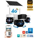 Ultimate Okam 3936 9mp (3+3+3) Üç Kameralı Ultra Hd 4g Solar Akıllı Güvenlik Kamerası - Beyaz