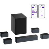 Ultimea Poseidon D80 Boom - Dolby Atmos 7.1 Kanal Soundbar 6.5" Güçlendirilmiş Kablosuz Subwoofer Ev Sinema Ses Sistemi Hoparlör (U2623)