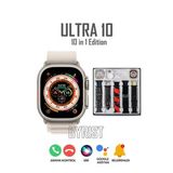Ultra 10 - 49mm 10 in 1 Edition - 10 Kordon + Silikon Koruyucu Kablosuz Şarj Özellikli Akıllı Saat