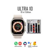 Ultra 10 Watch 49mm 10 in 1 Edition 10 Kordon + Silikon Koruyucu Kablosuz Şarj Özellikli Akıllı Saat