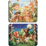 Ultra Basım Çocuklar Için Eğitici & Öğretici Ahşap Puzzle Yapboz 2 Adet 24 Parça Ahşap Puzzle Yapboz