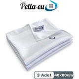 Ultra Emici Mikrofiber Temizlik Bezi Çok Amaçlı Cam Ayna ve Yüzey Bezi 3lü Beyaz 40X60CM