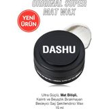 Ultra Güçlü, Mat Bitişli, Kalıntı Bırakmayan, Besleyici Dashu For Men Original Super Mat Wax 15ML - Beyaz