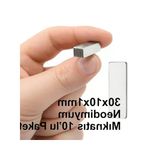 Ultra Güçlü Neodyum Mıknatıs, 30X10x1 Mm Boyutunda Ve 10'Lu Set