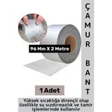 Ultra Güçlü Su Geçirmez Isıya Dayanıklı Alüminyum Folyo Izolasyon Tamirat 96 mm x 2 Metre Çamur Bant - Çok Renkli