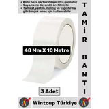 Ultra Güçlü Su Neme Dayanıklı Çok Amaçlı Montaj Onarım Izolasyon Tamir Bantı Beyaz 48 MMX10 mt 3 Adt