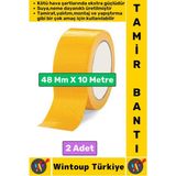 Ultra Güçlü Su Neme Dayanıklı Çok Amaçlı Montaj Onarım Izolasyon Tamir Bantı Sarı 48 MMX10 Mtr 2 Adt
