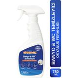 Ultra Güçlü Tuvalet/wc-Banyo Temizleyici ve Kireç Çözücü Okyanus Kokulu Sprey 750 ml