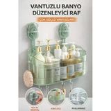 Ultra Güçlü Vantuzlu Banyo Düzenleyici Raf Delmeden Duvara Monte Çok Amaçlı Duş & Mutfak Rafı
