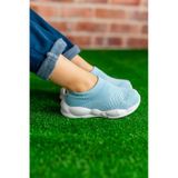 Ultra Hafif Memory Foam İç Taban Çocuk Triko Spor Ayakkabı Mavi-m-1002