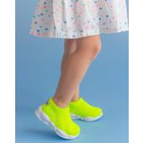 Ultra Hafif Memory Foam İç Taban Çocuk Triko Spor Ayakkabı Neon Yeşil-m-1002