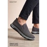 Ultra Hafif Nefes Alabilir Füme Gri Slip-On Sneaker Günlük Rahat Erkek Spor Ayakkabı