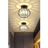 Ultra Home Crespa Model Siyah Renk Metal Kristal Taşlı Salon Mutfak Yatak Oturma Odası Plafonyer Avize