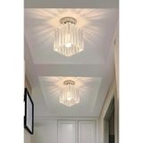 Ultra Home Modern Luxury Plafonyer Tavan Avize Hol Antre Krom Kare Kristal Taşlı Avize