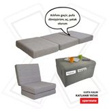 Ultra Kalin Katlanir Sunger Yatak, Yer Yatagi, Katlanir Yer Minderi, Misafir Yatagi 80X180x14gri
