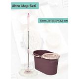 Ultra Mop Seti Temizlik Kovası Döner Başlıklı Paspas Temizlik Seti