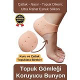 Ultra Rahat Çatlak Nasır Diken Esnek Silikon Tabanlık Gömlek Topuk Çorabı Koruyucu Bunyon 1 Çift