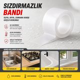 Ultra Şeffaf Sızdırmazlık Bandı Su Geçirmez Isıya Dayanıklı Derz Şerit