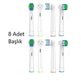 Ultra Sensitive Pro Oral B Uyumlu Yetişkin Şarjlı Diş Fırçası Yedek Başlığı 8 Adet Başlık