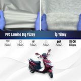 Ultra Shop Suzukı An 125 Hk Su Geçirmez Motosiklet Branda 4 Mevsime Uygun Motor Branda - Gri