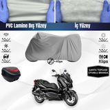 Ultra Shop Yamaha X-Max 125 Iron Max Abs Motosiklet Brandası Çanta Topcase Uyumlu Motor Brandası - Gri