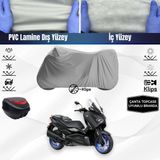 Ultra Shop Yamaha X-Max 250 Iron Max Abs Uyumlu Motosiklet Brandası Çanta Topcase Uyumlu Motor Brandası - Gri