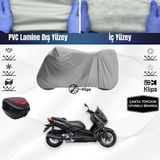 Ultra Shop Yamaha X-Max 250 Momodesign Uyumlu Motosiklet Brandası Çanta Topcase Uyumlu Motor Brandası - Gri