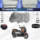 Ultra Shop Yamaha X-Max 300 Iron Max Abs Uyumlu Motosiklet Brandası Çanta Topcase Uyumlu Motor Brandası - Gri