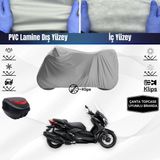 Ultra Shop Yamaha X-Max 400 Abs Uyumlu Motosiklet Brandası Çanta Topcase Uyumlu Motor Brandası - Gri