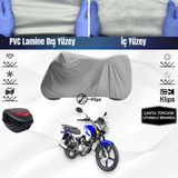 Ultra Shop Yukı Fifty 50 Uyumlu Motosiklet Brandası Çanta Topcase Uyumlu Motor Brandası - Gri