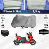 Ultra Shop Yukı Huracan TR250T Uyumlu Motosiklet Brandası Çanta Topcase Uyumlu Motor Brandası - Gri