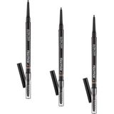 Ultra Thin Fırça Başlıklı & Asansörlü Ucu Ince Kaş Kalemi 001 Beıge (3 Paketi) - Renkli