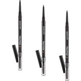 Ultra Thin Fırça Başlıklı & Asansörlü Ucu Ince Kaş Kalemi 003 Brown (3 Paketi) - 0-Siyah