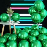 ULTRA YÜKSEK KALİTE 50 ADET KOYU YEŞİL KROM BALON AYNALI PARLAK METALİK BALON KROM KOYU YEŞİL BALON