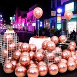 ULTRA YÜKSEK KALİTE 50 ADET ROSE GOLD KROM BALON AYNALI BALON PARLAK METALİK KROM ROSE GOLD BALON