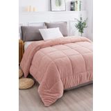 Ultra Yumuşak Çift Taraflı Wellsoft Peluş Yorgan Çift Kişilik (Battaniye/Nevresim) 200x220 cm Pudra