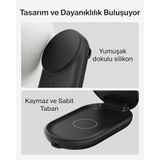 Ultracharge Magsafe Uyumlu 2’Si 1 Arada Qi2 25W Kablosuz Şarj İstasyonu, İphone 16, Airpods, Pixelsnap, Dönüştürülebilir Masaüstü Standı, Usb-C Portlu, 45W Adaptör, Siyah