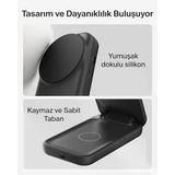 Ultracharge Magsafe Uyumlu 2’Si 1 Arada Qi2 25W Kablosuz Şarj İstasyonu, İphone 17, Airpods, Pixelsnap, Dönüştürülebilir Masaüstü Standı, Usb-C Portlu, 45W Adaptör, Siyah