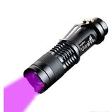 UltraFire Mor Işık El Feneri 50 Lümen LED Alüminyum Gövde ile UV Etkili Kullanım