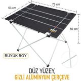 Ultralight Katlanır Kamp Masası, Yer Kaplamaz Hafif Rulo, Piknik, Bbq, Balıkçılık, Plaj, Hiking Için Taşınabilir Kompakt Roll Up Outdoor Kamp Masası Büyük Boy - Adventure - Ahşap - 318-Kahve