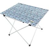 Ultralight Katlanır Kamp Masası, Yer Kaplamaz Hafif Rulo, Piknik, Bbq, Balıkçılık, Plaj, Hiking Için Taşınabilir Kompakt Roll Up Outdoor Kamp Masası Büyük Boy - Dino Island - Ahşap - 318-Kahve