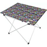 Ultralight Katlanır Kamp Masası, Yer Kaplamaz Hafif Rulo, Piknik, Bbq, Balıkçılık, Plaj, Hiking İçin Taşınabilir Kompakt Roll Up Outdoor Kamp Masası Büyük Boy - Grafiti Toys