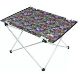 Ultralight Katlanır Kamp Masası, Yer Kaplamaz Hafif Rulo, Piknik, Bbq, Balıkçılık, Plaj, Hiking İçin Taşınabilir Kompakt Roll Up Outdoor Kamp Masası Orta Boy - Grafiti Toys