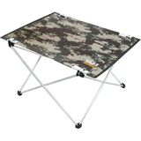 Ultralight Katlanır Kamp Sehpası, Piknik, Bbq, Doğa Aktiviteleri, Hiking, Plaj İçin Taşınabilir Kompakt Roll Up Outdoor Kamp Masası Orta Boy - Kamuflaj