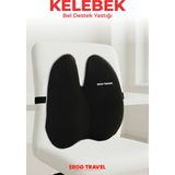 Ultralüks Kelebek Visco Ortopedik Ofis Bel Destek Yastığı - Siyah - Ergo Travel