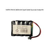 Ultramax Varta Pilli 6V 2600MAH Siyah Soket Oyuncak Araba Pili