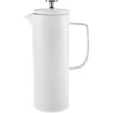 UltraMint 1100 ml French Press, Şık ve Dayanıklı Kahve Demleme Aracı - Seçenek 1 - Ahşap Bej - Siyah